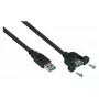 GoodConnections Alcasa USB 3.2 Gen 1 Verlängerungskabel (USB-A Stecker auf USB-A Stecker) 1m, Schwarz