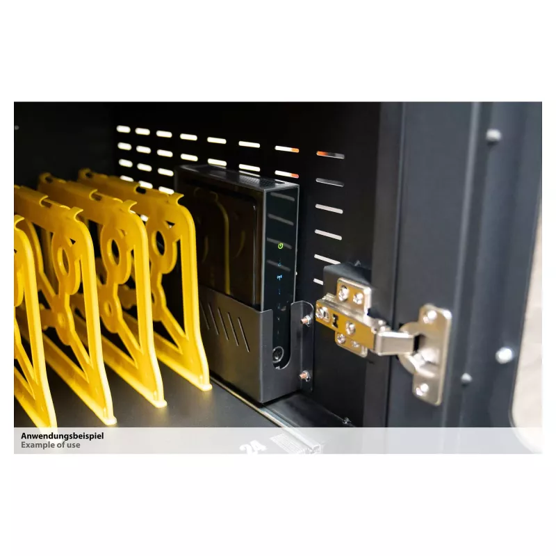 GoodConnections ANTARES PRO N24C Notebook-Ladewagen für bis zu 15,6-Zoll-Laptops, USB-C 65W PD 3.0, UVC-Desinfektion, Schwarz
