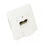 GoodConnections Cat.6A Netzwerk-Wandanschlussdose, 2xRJ45, geschirmt, Unterputz, designkompatibel, vertikaler Kabeleingang, Perlweiß RAL1013 (GC-N0021)