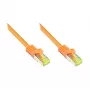 GoodConnections Cat.7 S/FTP RJ45 Patchkabel mit Knickschutz (RNS®), 600MHz, LSZH, Orange, 15m