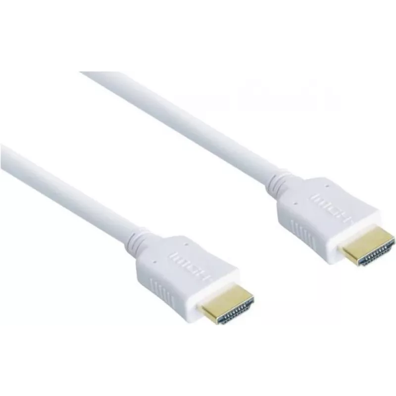 GoodConnections High-Speed HDMI Cable with Ethernet - Gold-Plated Connectors - White - 1,5m