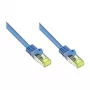 GoodConnections RJ45 Patchkabel Cat.7 S/FTP PiMF halogenfrei 500MHz OFC Blau 10m mit Knickschutz