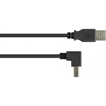 GoodConnections USB 2.0 Kabel A auf B abgewinkelt 3m Schwarz 2510-3W