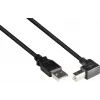 GoodConnections USB 2.0 Kabel A auf B abgewinkelt nach unten 2m Schwarz