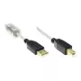 GoodConnections USB 2.0 High Quality Kabel mit Ferritkern und Goldkontakten, Transparent, 3 m (2510-3TQ)