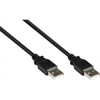GoodConnections USB 2.0 Typ-A Stecker auf Typ-A Stecker Kabel, 3m, Schwarz 2212-AA3S