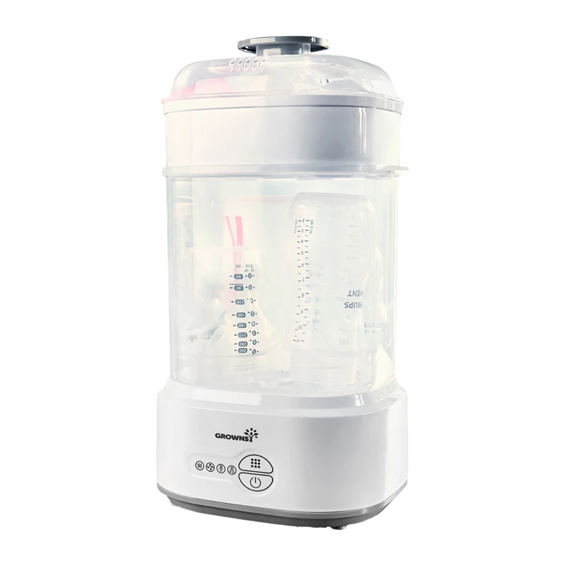 Grownsy Flaschensterilisator mit Trockner (Grau)