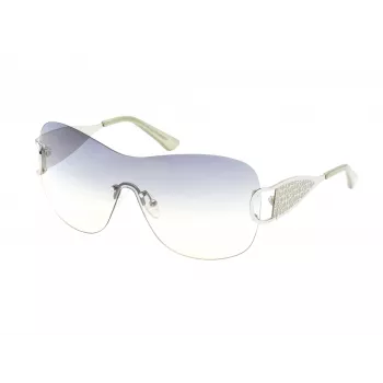 GUESS Damen Rechteck-Sonnenbrille GO00038-0010P Schwarzer Rahmen Graue Gläser UV400 Polarisiert
