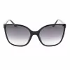 GUESS Damen-Sonnenbrille GU00144-6001B Oversized Square Shiny Black Grey Gradient UV400