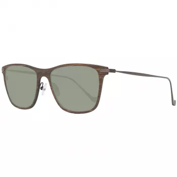 Hackett London HSB86311255 Herren-Sonnenbrille - Glänzend schwarzer Rahmen, graue Gläser, 55 mm