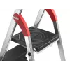 HAILO L100 TopLine Aluminium-Haushaltsleiter mit 3 Stufen, Multifunktionsablage und Sicherheitsbügel