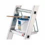 HAILO SavetyLine Zusatzstufe für Treppen, 2-stufiger Klapptritt, Aluminium, 150 kg Traglast, TÜV/GS