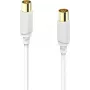 Hama Antennenkabel, Koaxialstecker - Koaxialbuchse, vergoldet, 5,0 m, 120 dB 00202025