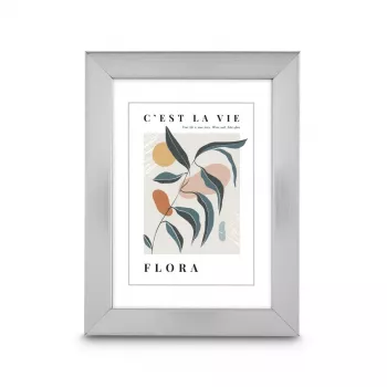Hama Flora Kunststoff-Bilderrahmen, Silber, 30 x 40 cm 00193312