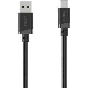 Hama USB-A auf USB-C Kabel, 0,5 m, Schwarz (00201818)