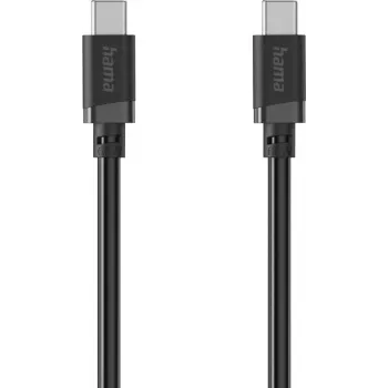 Hama USB-C auf USB-C Ladekabel, 60 W Power Delivery, 0,5 m, Schwarz 00201819
