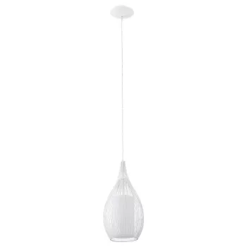 Hängelampe E27 Glo Razoni 19 cm Weiß