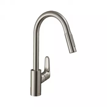 Hansgrohe Focus M41 Einhebel-Küchenarmatur mit Ausziehbrause, Chrom