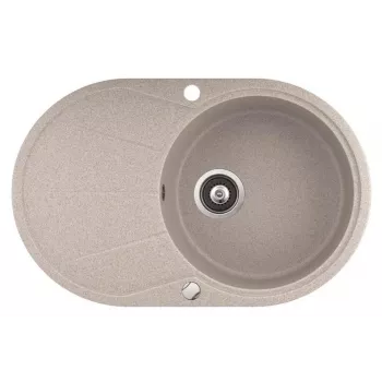 HELIKA Spüle Clarus SR101-110AW Arctic White Granit-Verbundstoff Küchenspüle