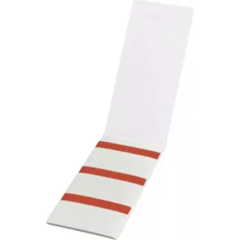 HellermannTyton HELASIGN selbstlaminierende Kabelmarkierungs-Etiketten, Rot/Transparent, 19 x 38 mm, 60 Etiketten (10 Blätter mit je 6), PVC 598-31402