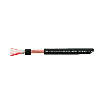HELUKABEL HELU LIGHT DMX-Kabel 2x0,34 mm² Schwarz AES/EBU Digital-Audiokabel 400032