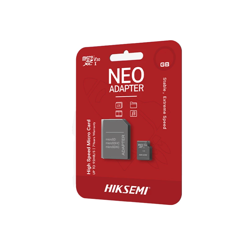 HIKSEMI C1 128GB microSDXC-Karte mit Adapter, U1, A1, V10, bis zu 92 MB/s Lesegeschwindigkeit