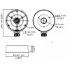 Hikvision DS-1280ZJ-DM8-Y(O-STD) Dome-Kamera-Wandhalterung Anschlussdose Adapter, Weiß