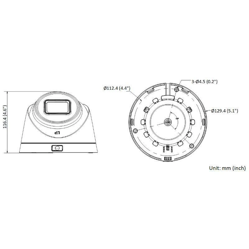 Hikvision DS-2CD1H43G2-IZ 4MP Outdoor Turret IP Kamera, 2.8-12mm Motorzoom-Objektiv, 30m IR, IP67