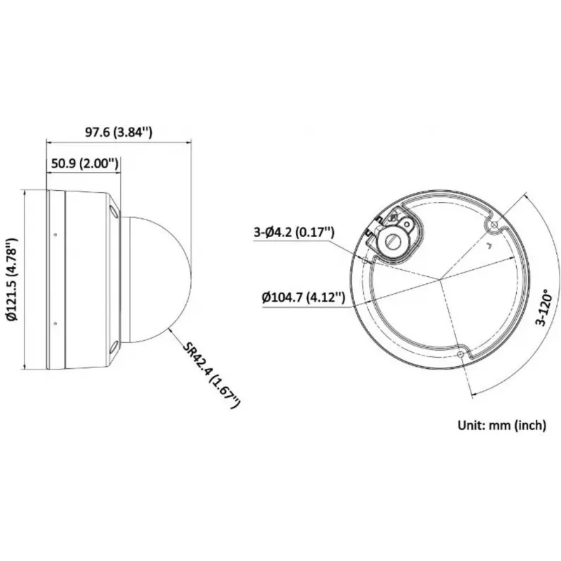 Hikvision DS-2CD2183G2-LIS2U(2.8MM)(BLACK)/PL 8MP 4K UHD Smart Hybrid Light AcuSense Dome IP Kamera