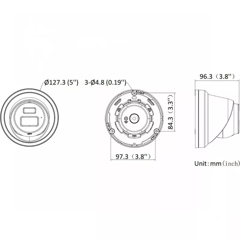 Hikvision DS-2CD2343G2-LI2U/SL 2,8mm PL AcuSense 4MP Turret IP Kamera mit Smart Hybrid Light