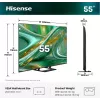 Hisense 55E89S 55-Zoll 4K ULED Smart TV mit Dolby Vision IQ, HDR10+ Adaptive, VIDAA, Grau