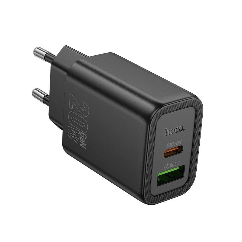 Hoco N61 Gentle PD20W+QC3.0 Ladegerät (EU) Schwarz
