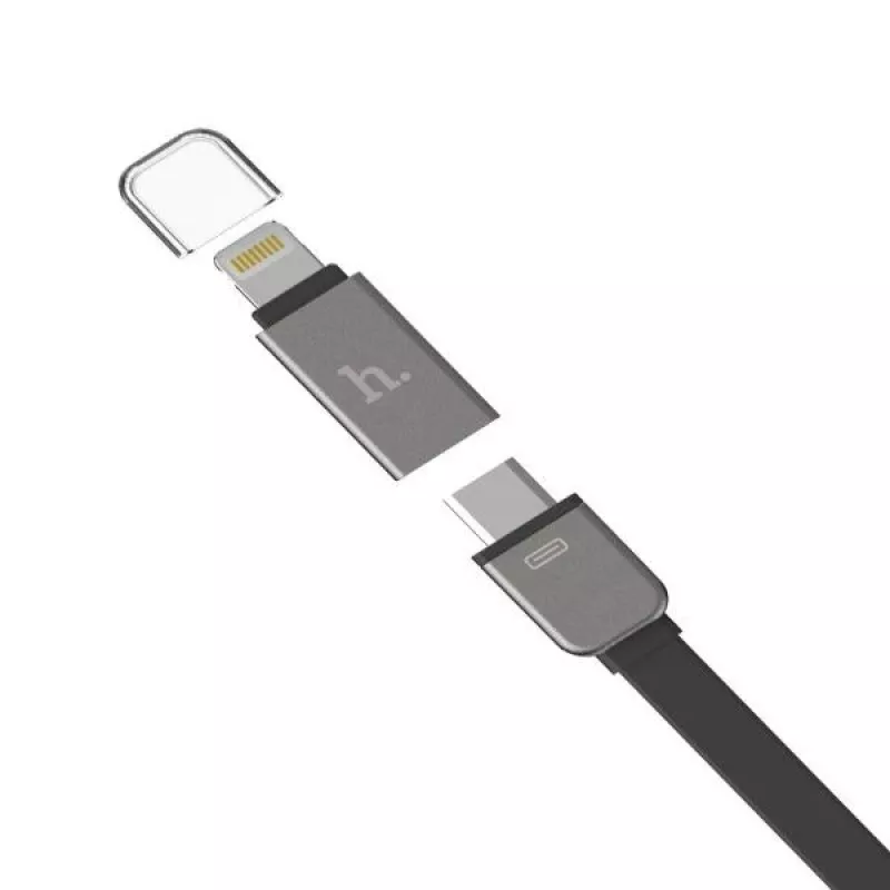 Hoco Universal UCL01 Multifunktionskabel Apple + Micro USB, Grau, 1,2m