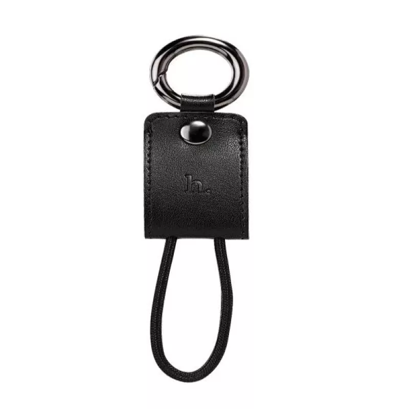 Hoco UPL19 Schlüsselanhänger-Ladekabel für Apple iPhone, Lightning, Schwarz, 0,15 m