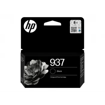 HP 937 Schwarz Original Tintenpatrone – Pigmentbasiert, Standardreichweite (4S6W5NE#LS3)