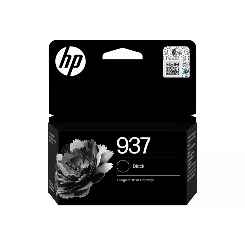 HP 937 Schwarz Original Tintenpatrone – Pigmentbasiert, Standardreichweite (4S6W5NE#LS3)