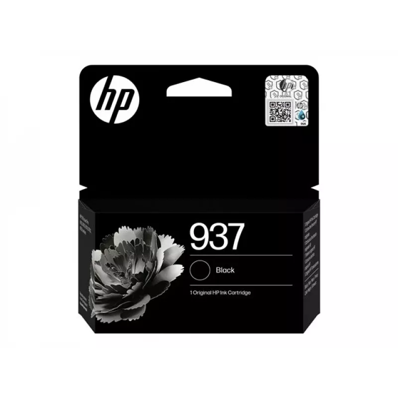 HP 937 Schwarz Original Tintenpatrone – Pigmentbasiert, Standardreichweite (4S6W5NE#LS3)