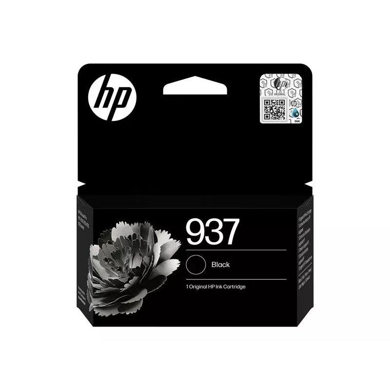 HP 937 Schwarz Original Tintenpatrone – Pigmentbasiert, Standardreichweite (4S6W5NE#LS3)