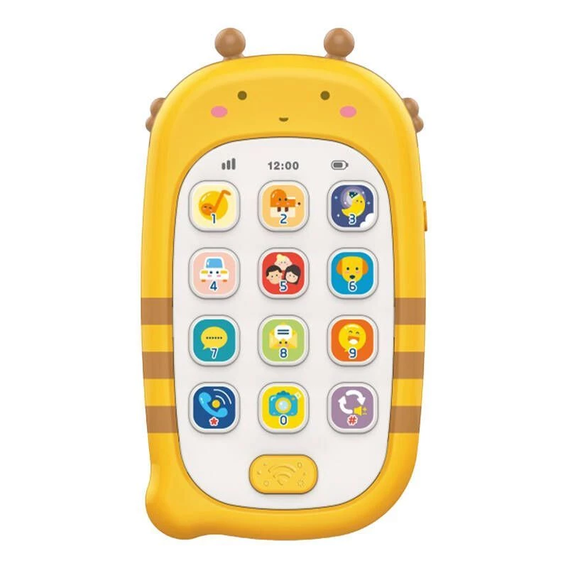 Huanger HE0536 Spielzeugtelefon mit Aufnahmefunktion (Gelb)