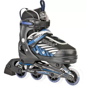 HUDORA Leon verstellbare Kinder-Inline-Skates Schwarz/Blau Größe 33-36