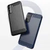 Hurtel Carbon Case Flexible Cover für Samsung Galaxy S21 FE Schwarz