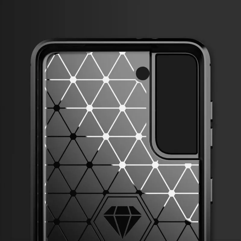 Hurtel Carbon Case Flexible Cover für Samsung Galaxy S21 FE Schwarz
