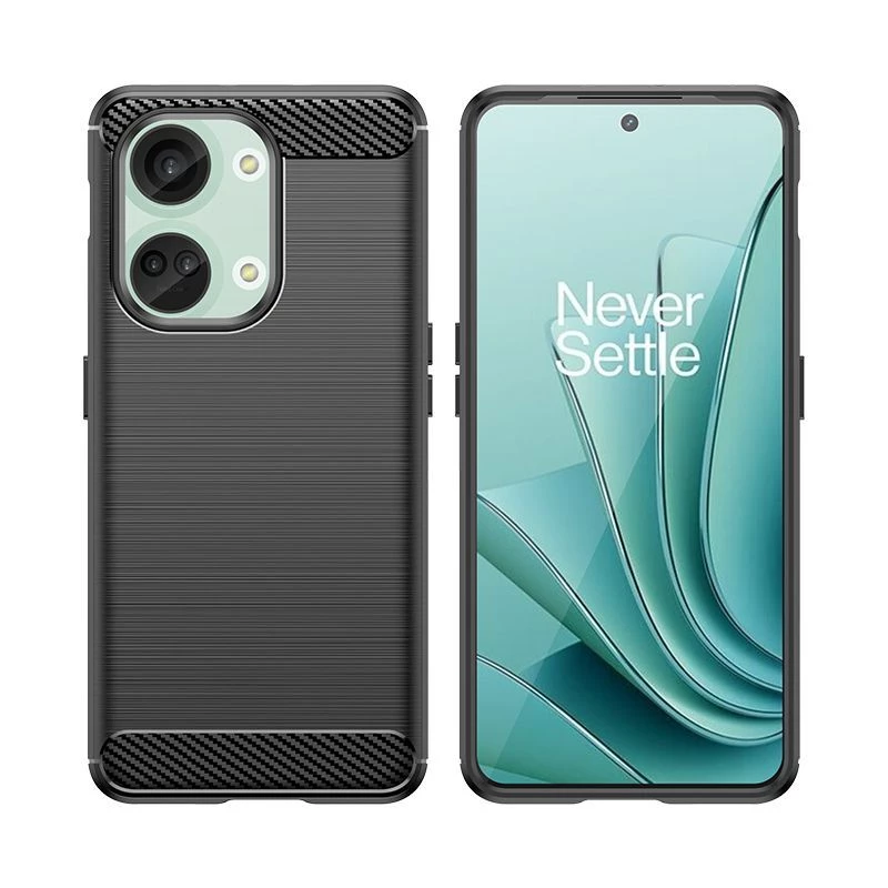 Hurtel Carbon Case Silikonhülle für OnePlus Ace 2V / OnePlus Nord 3 - Schwarz