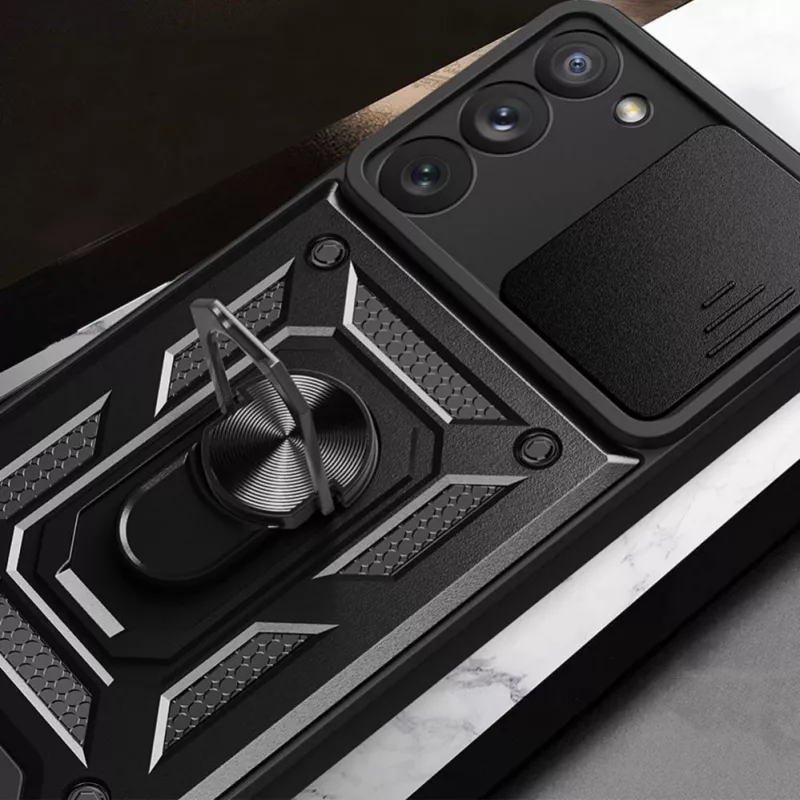 Hurtel Hybrid Armor Camshield Case für Samsung Galaxy A14 - Blau