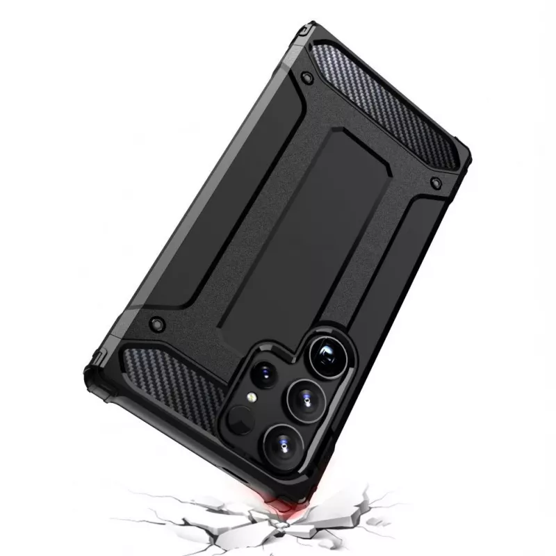 Hurtel Hybrid Armor Case für Apple iPhone 15 Pro - Schwarz