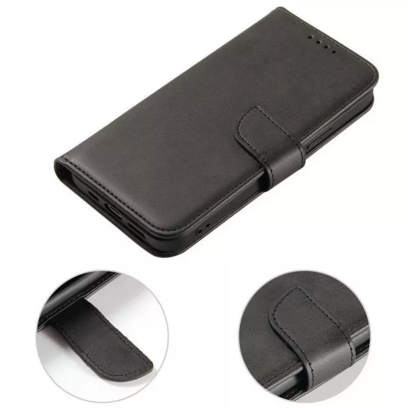 Hurtel Magnet Case Elegant Case Cover with Flap and Stand Function for OnePlus Nord N20 5G, Black