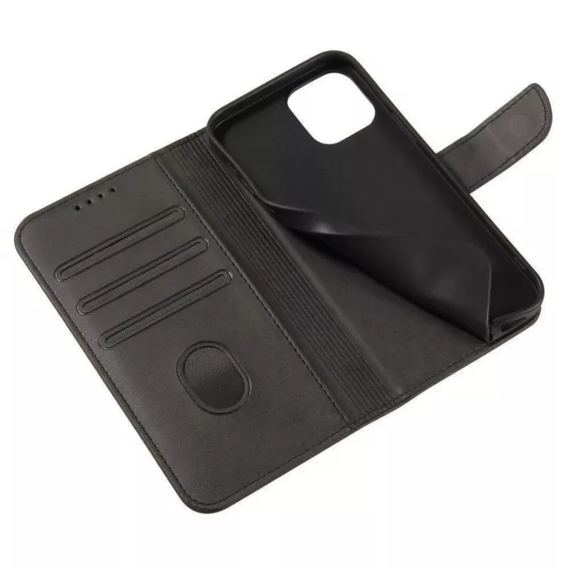 Hurtel Magnet Case Elegant Case Cover with Flap and Stand Function for OnePlus Nord N20 5G, Black
