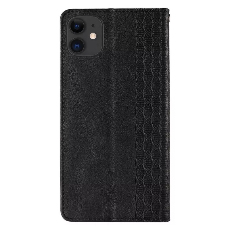 Hurtel Magnet Strap Case für iPhone 13 Mini - Wallet Cover mit Mini Lanyard Anhänger - Schwarz