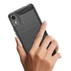 Hurtel Silicone Carbon Case für Nokia C12 / C12 Pro / C12 Plus - Schwarz