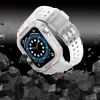 Hurtel Protect Strap Band Armband mit Panzerhülle für Apple Watch 42/44/45 mm, Transparent